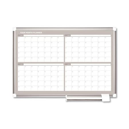 Bi-Silque MasterVisi, 4 Month Planner, 36x24, Aluminum Frame GA03105830